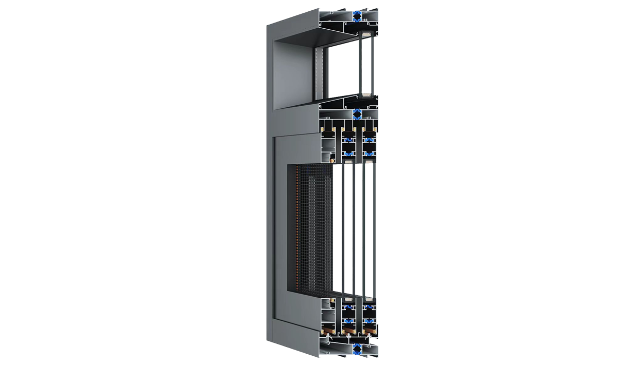 110#简约三轨推拉窗